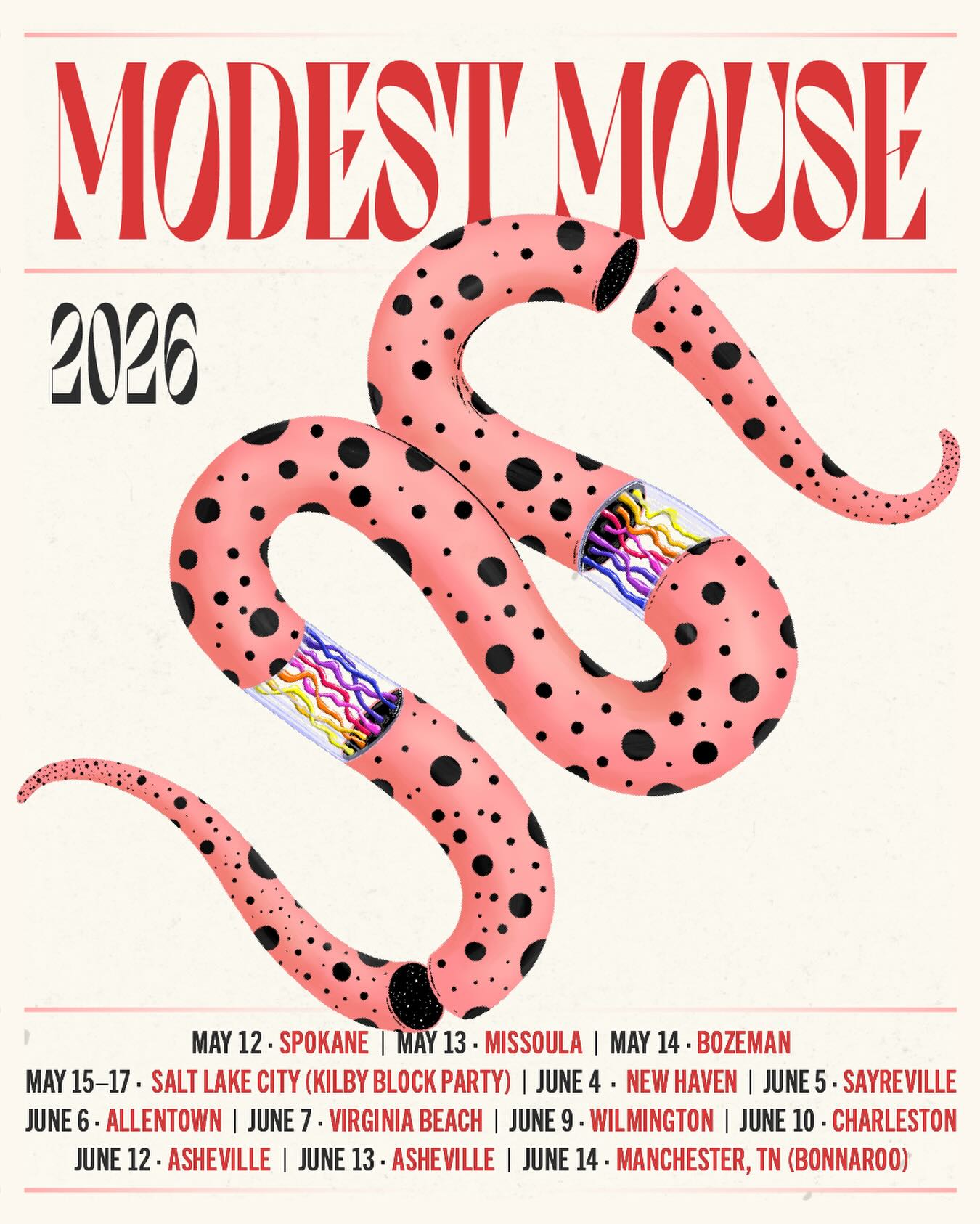 Modest Mouse Tour Poster 2026
